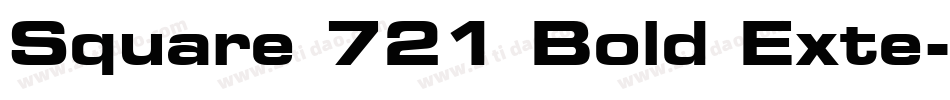 Square 721 Bold Exte字体转换